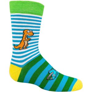 Kindersokken dinosauriërs 19-22 | Happy socks printjes | vrolijke sokjes | 6 paar voordeelpakket