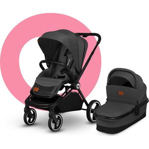 Lionelo Mika 2in1 - kinderwagen - De stoel kan zowel naar voor als naar achter gemonteeerd worden - Waterdichte dak XXL met UPF 50+ filter - Verstelbare draagbeugel