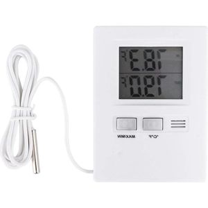 Digitale Temperatuurmeter voor Binnen en Buiten - Met Sensordraad en Lcd-scherm - Batterijvoeding - Thuis, Kantoor, Restaurants .