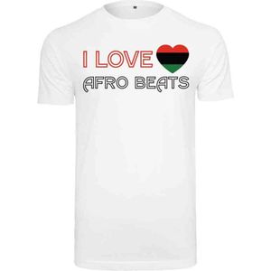 Mister Tee - I Love Afro Beats Heren T-shirt - XS - Wit