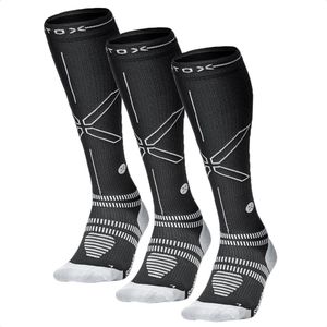 STOX Energy Socks - 3 Pack Sportsokken voor Vrouwen - Premium Compressiesokken - Kleuren: Zwart-Grijs - Maat: Medium - 3 Paar - Voordeel - Mt 38-40