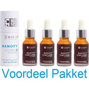 Nanofy Curcumin 15ml Vidafy Voordeelpakket 4 in 1
