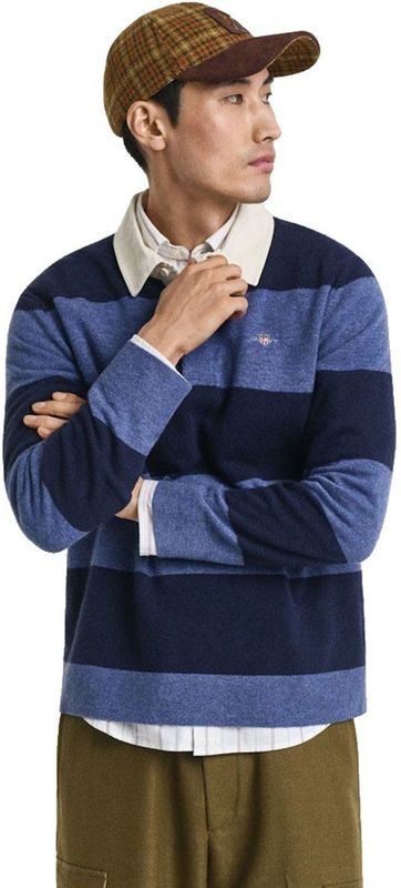 Gant 8050258 Lange Mouw Poloshirt Blauw S Man