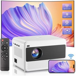 Draagbare Full HD 1080p Projector met 5G WiFi en Bluetooth - Ideaal voor Thuisbioscoop en Gaming