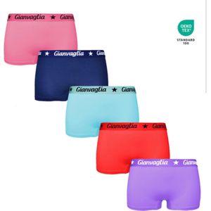 GIANVAGLIA® Deluxe 5-Pack Meisjes Katoenen Boxershort 801 (5-7j) 110-122