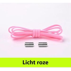 Schoenveters - Licht roze - Veters plat 0.5 cm - Veters - Elastische veters - Sneakers - Schoenen - Kleding - Sport - Sportschoenen - Accessoires - 100 cm - Veterschoenen dames - Veterschoenen heren - Elastische veters kinderen - Lock laces