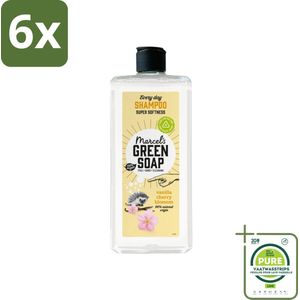 Marcel's Green Soap - Every Day Shampoo - Vanilla & Cherry Blossom - Versterkt & verzorgt - 300 ml - Voordeelverpakking - 6 stuks - Haarverzorging - Shampoo