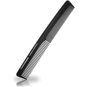 Breukvaste Carbon Haarkam - Antistatische Styling Kam voor Haar en Baard - 18 cm - Duurzaam en Ergonomisch Ontwerp