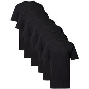 Hom T-shirt Harro met hoge boord zwart actie 6-pack