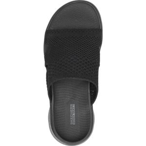 Skechers Go Walk Flex dames sandaal - Zwart zwart - Maat 38