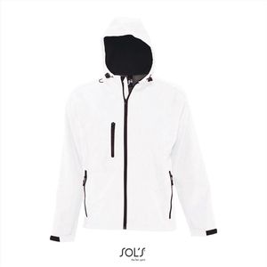 SOL'S Men´s Hooded Softshell Jacket Replay L848 - White - XL
