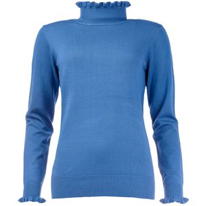 NED Trui Ruffle Ls Rmb Brei 25w1 U106 16 303 Marine Dames Maat - M
