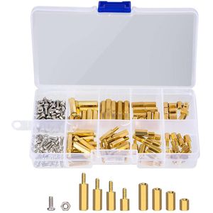 Afstandhouders M2.5 mannelijk vrouwelijk hex standoffs roestvrij staal assortiment kit met opbergdoos 180 stuks
