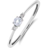 Lucardi - Ring - Witgoud - Diamant 0,175ct - 14 Karaat