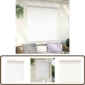 vidaXL Rolluik 130x140 cm Aluminium Wit Rolluiken - Zonwering - Aluminium Rolluik - Buitendecoratie - Ramendecoratie