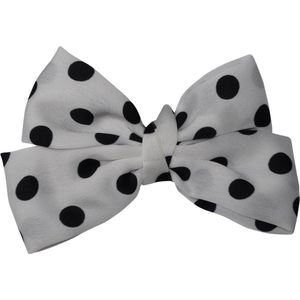 Jessidress® Haarclip Dames Haar Clip met Stippen print Haar Clips Haarstrikje - Wit