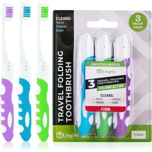 Draagbare opvouwbare tandenborstelset voor reizen - 3 stuks