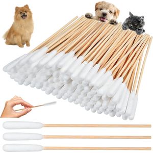 Peysaitr Lange wattenstaafjes voor het reinigen van huisdieren - 50 stuks (15 cm)