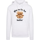 Heren Hoodies met Ballin Est. 2013 Born To Be Hoodie Print - Wit - Maat S