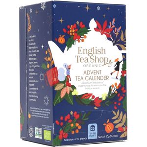 English Tea Shop - Blue Advent Calender - Adventskalender thee - biologische thee - 25 theezakjes