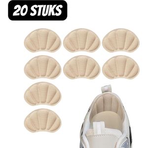 Antislipmat - Beige - Hielkussen - 20 Stuks - Dubbele Hiel Bescherming - Zachte Ademende Hielpad
