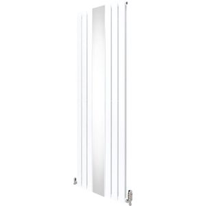 Platte Spiegel Radiatoren & TRV Chroom Kleppen - 1800mm x 565mm - Wit
