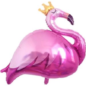 Flamingo Ballon - XL - 84x64cm - Thema feest - Vakantie - Versiering - Tuinfeestje - Verjaardag  - Folie ballon - Ballonnen - Zomer - Leeg - Helium ballon