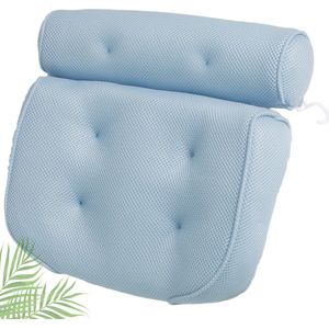 Xerolax Badkussens Voor In Bad - Badkussen - Hoofdsteun Bad - Nekkussen Bad - Antislip - Spa Kussen - Jacuzzi Accessoires - Blauw