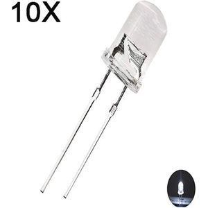 LED Diode - 8mm - Kleur wit - Per 10 stuks