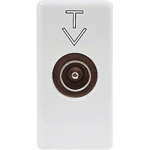 Gewiss GW20386 contactdoos Tv (coaxiaal) Wit
