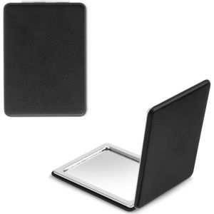 Compact Mirror - PU Leather - Mini Portable Makeup Mirror - Small Cute Pocket Mirror - Square Double Sided Foldable Handheld Mirror - Voor Purses Handbag Purse Office