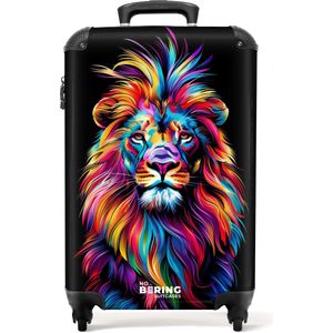 NoBoringSuitcases.com® - Kinderkoffer - Kindertrolley - Olifant - Magisch - Handbagage koffer lichtgewicht - Reiskoffer trolley - Rolkoffer met wieltjes - Past binnen 55x40x20 en 55x35x25