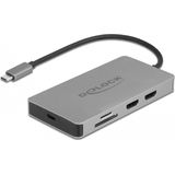 DeLOCK Laptop Dock - USB 3.2 Type-C - Grijs - Bedraad