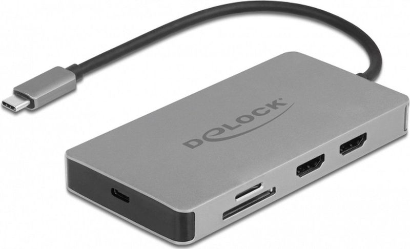 DeLOCK Laptop Dock - USB 3.2 Type-C - Grijs - Bedraad
