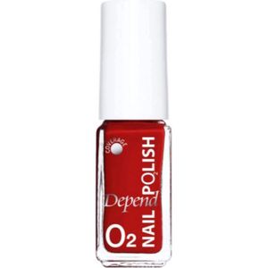 O2 basecoat+topcoat+kleur 040-zuurstofdoorlatende nagellak-nagellak bij kalknagels kleur helderrood