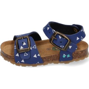 Bunnies JR Bonny Beach Jongens Sandalen - Blauw/Print - Leer - Gesp