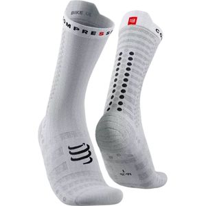 Compressport - Pro Racing Sock Bike - Zwart - Wit - Sportsokken