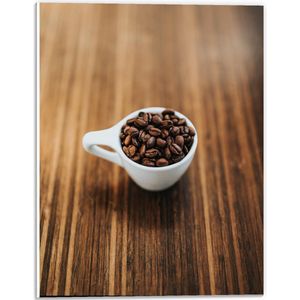 Forex - Kopje Koffiebonen - 30x40cm Foto op Forex