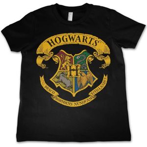 Harry Potter Hogwarts Crest Kids T-Shirt Kinder Black-6 Jahre
