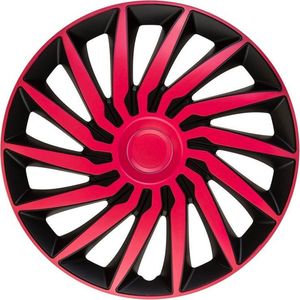 4-Delige Wieldoppenset LeMans 15-inch zwart/roze - Heron Automaterialen 4-Delige Wieldoppenset LeMans 15-inch zwart/roze - Heron Automaterialen