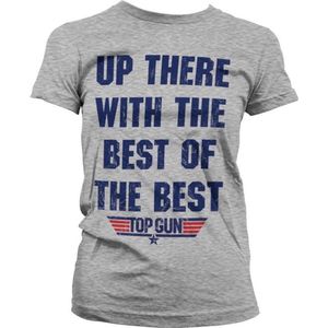 Top Gun - Up There With The Best Of The Best Dames T-shirt - M - Grijs