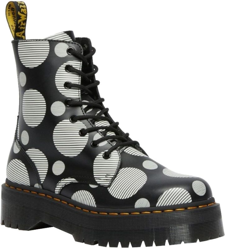Dr Martens - Jadon Polka Dot Smooth - Enkellaarsjes - Zwart - Platform