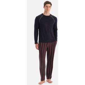 Dagi Pyjamaset met Lange Mouwen, Ronde Hals en Broek met Normale Taille