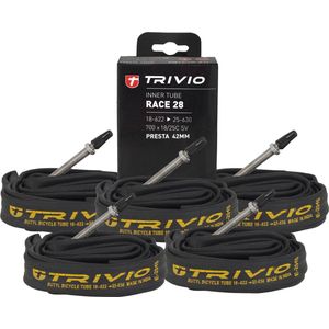 Trivio - Binnenband Racefiets 700X18/25C SV 42MM Presta 5 stuks voordeelpakket