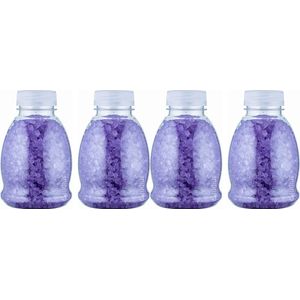 Claudius Badzout Lavendel - 375 gram - Fles met transparante dop - Set van 4 stuks