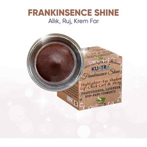 Kuatra Frankinsence Shine 3in1 Hydraterend - Antioxidant - Stralende Blush - Highlighter - Lippenstift - Oogschaduw - Natuurlijke ingrediënten - Voedt - hydrateert - glans -niet-nanopigmenten - 100% pure en natuurlijke Lavendel & Wierookolie - 7 ml