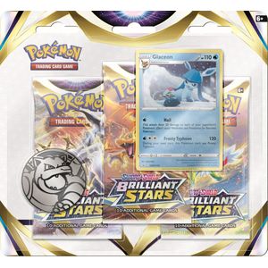 Pokémon (30 Kaarten) Sword & Shield Brilliant Stars Blister Glaceon {Speelgoed Boosterbox Elite Trainer Vmax Booster Box Battle Styles Shining Fates Vivid Voltage V Chilling Reign Fusion Strike Celebrations}