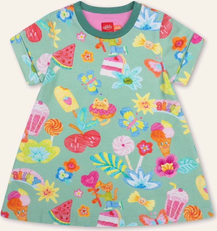 Oilily - Doll jersey dress - Groen - 122/7yr