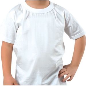 DONEX-katoen-onderhemd jongens-wit-6 stuks-ronde hals-jongens hemd-8/9 jaar