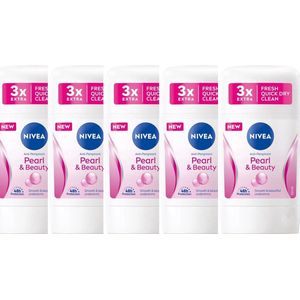 Nivea Deo Stick - Pearl & Beauty - Voordeelverpakking 5 x 50 ml